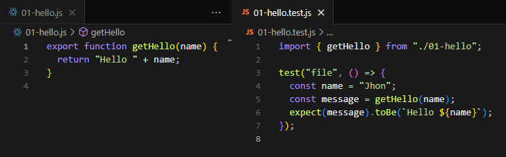 Jest files example